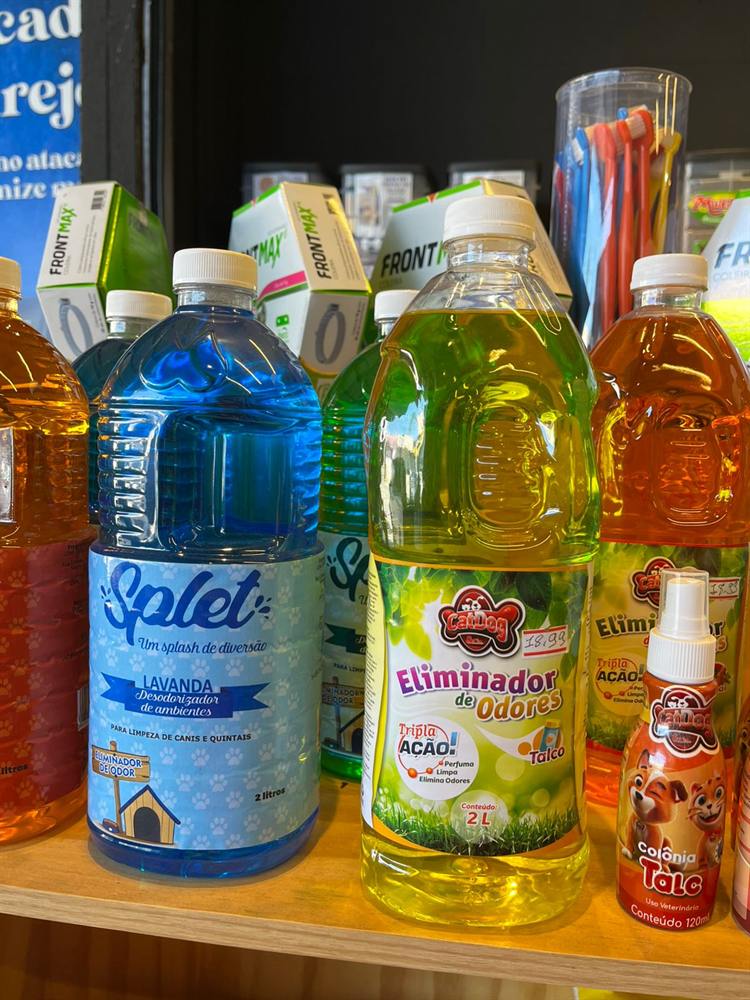 Eliminadores de odores e produtos de higiene e limpeza para pets